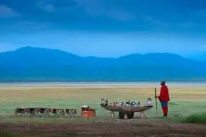 andBeyond Lake Manyara Tree Lodge Parada para beber.