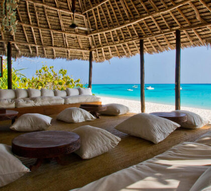 Mnemba Island beach lounge.