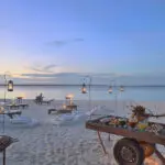 Puesta de sol en la isla de Mnemba.
