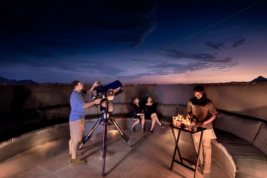 Stargazing at andBeyond Sossusvlei Desert Lodge.