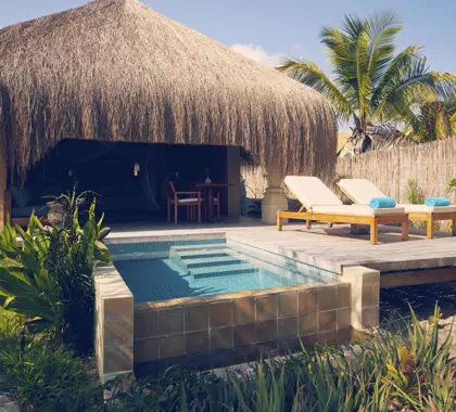 Las habitaciones del Azura Benguerra están diseñadas para encarnar el ambiente isleño.