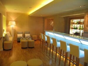 Grab a drink at the stylish bar.
