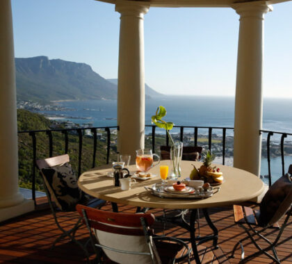 breakfast on the penthouse terrace