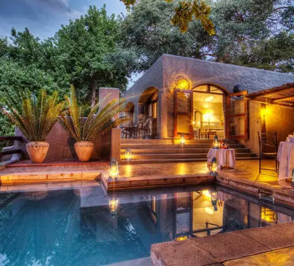Swimming pool at Chobe Game Lodge.