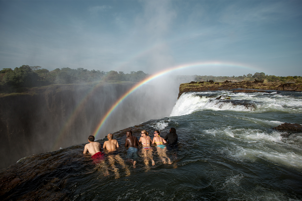 Swimming in Devil's Pool at Victoria Falls | Go2Africa