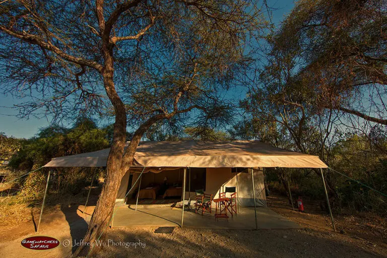 Tent exterior.