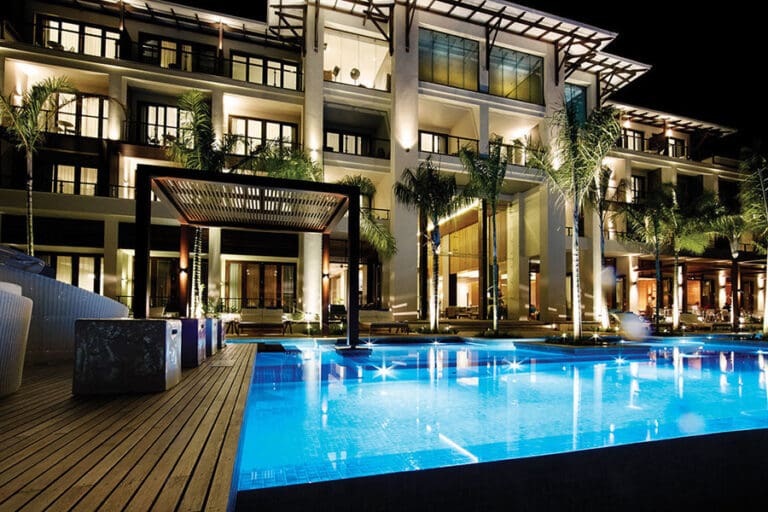 Your overnight stay in the Seychelles is at the Eden Bleu Hotel.