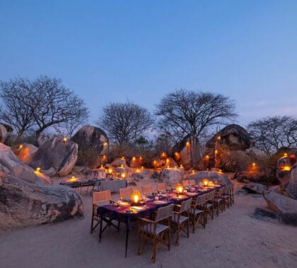 Cena al aire libre en Jabali