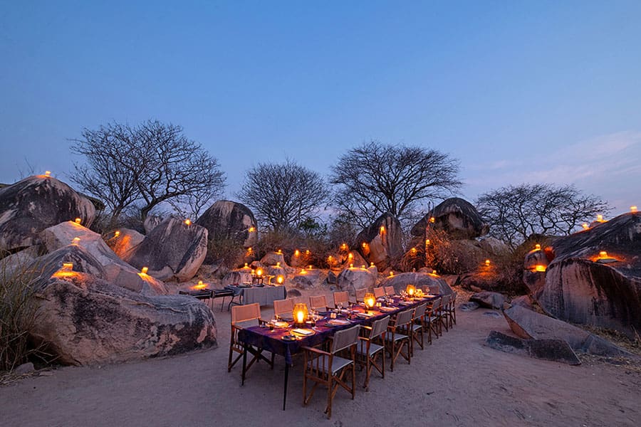 Cena al aire libre en Jabali