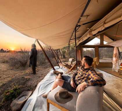 watch the sunset from the comfort of your tent.