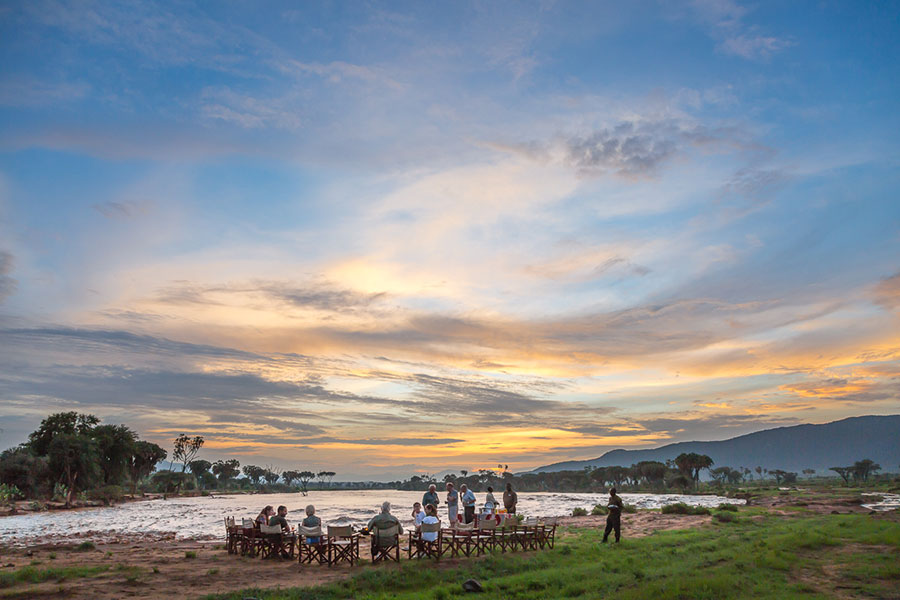 Situated on the banks of the Ewaso Nyiro River.
