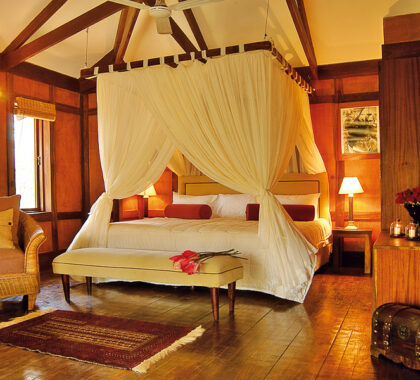 Bedroom at Arusha Coffee Lodge.