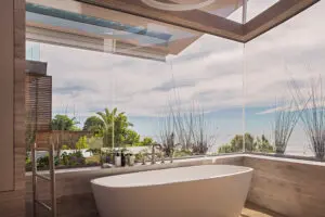 En suite bathroom.