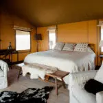 Tented bedroom suite.