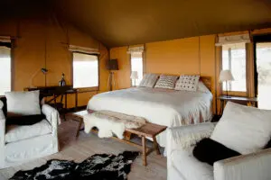 Tented bedroom suite.
