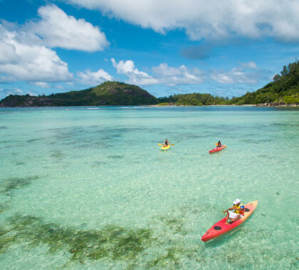 Kayak over the Indian Ocean.