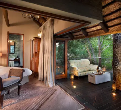 Suite familiar de lujo en Ngala Lodge. 