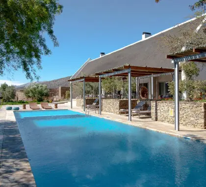 La piscina.