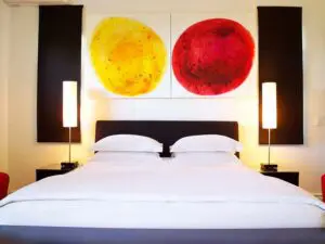 Each suite is uniquely defined by a blend of textures & modern details with local art predominating.
