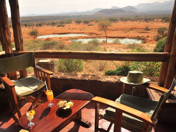 All standard rooms have their own balcony, overlooking either the waterhole or Chyulu Hills.

