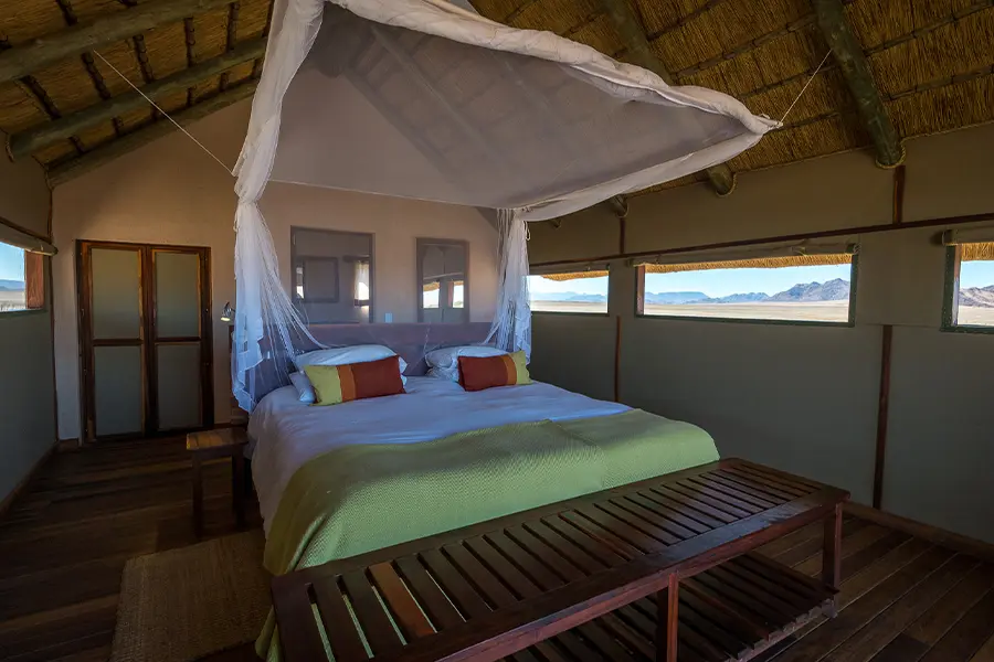 Bedroom at Kulala desert lodge