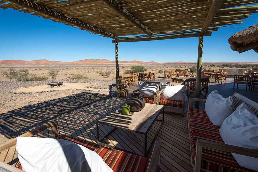 Lounge area at Kulala desert lodge