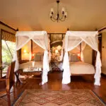 Twin-bedded suites are great for families but children need to be over seven years old to stay in this camp.
