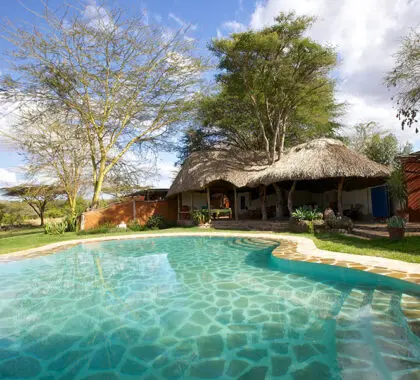 Have a refreshing swim in the pool.
