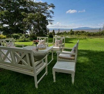 Té de la tarde en el jardín.