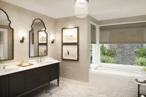 En suite bathroom.