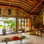 The lounge and reception area leads out onto a deck where you can enjoy alfresco dining.
