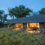 Family tent at Gomoti Plains Camp.