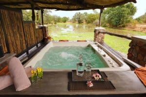 Vista del jacuzzi.