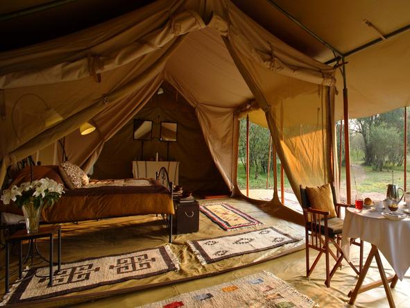 All tents are equipped with a sitting area and an en suite bathroom
