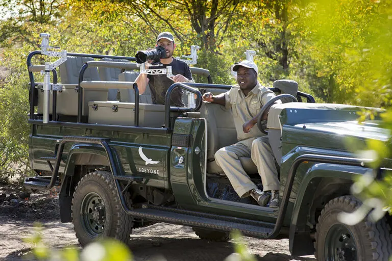 At an additional cost, book one of the reserve's specialised photographic vehicles.