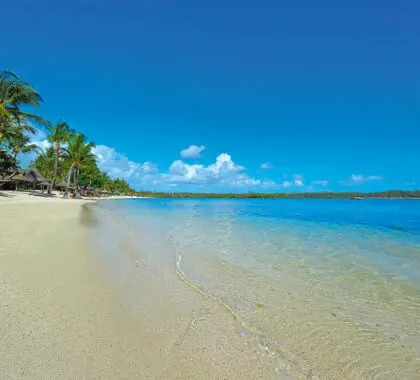 Vista cristalina de la playa.