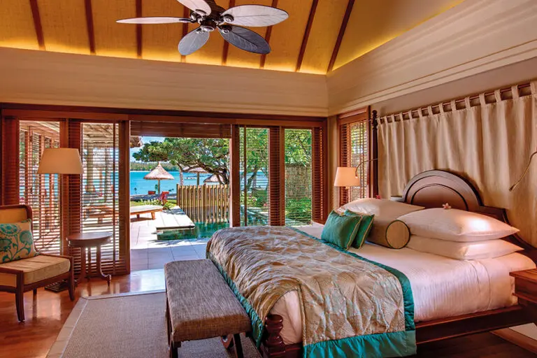 Beachfront villa.