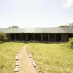 Tienda comedor del campamento Porini Lion.