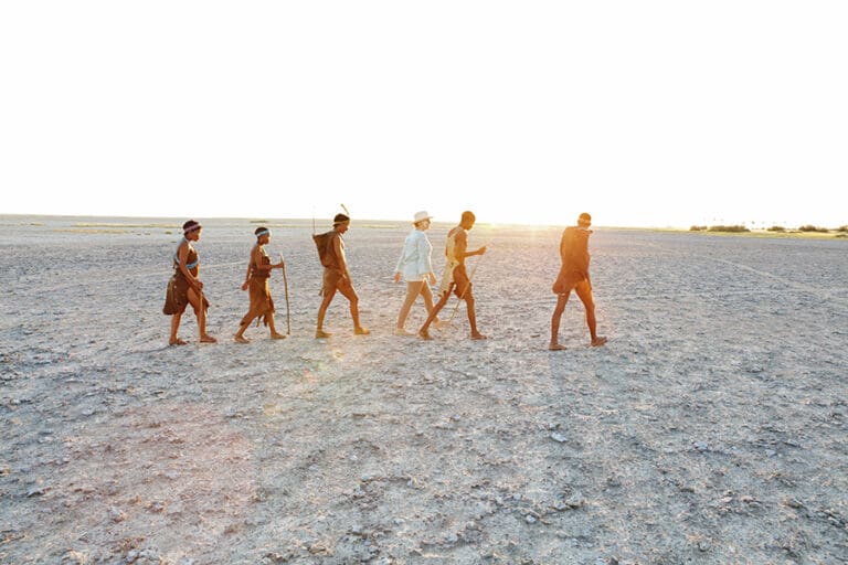 Walk with Bushmen and learn their ancestral knowledge of the Kalahari region.