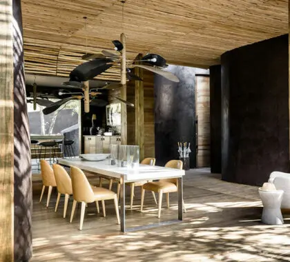 Comedor de la villa.