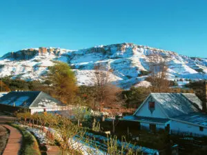 The Drakensberg catches a fair amount of snow each winter.
