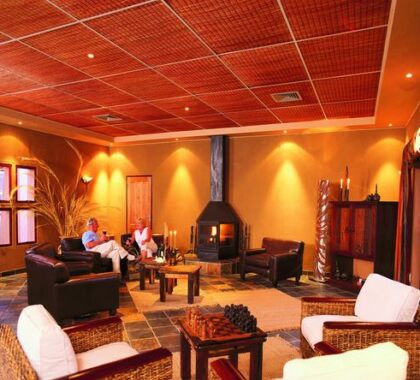 The central lounge is a comfortable spot to relax in the evenings. Lodge - lounge