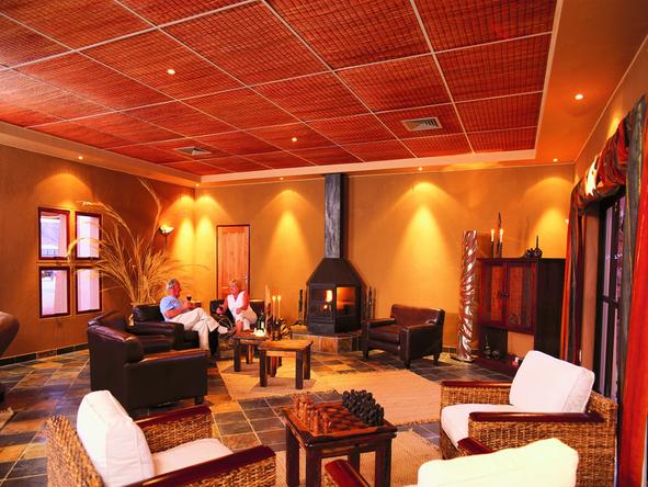 The central lounge is a comfortable spot to relax in the evenings.