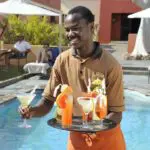 Quench your 'desert thirst' with a chilled cocktail served with a smile.
