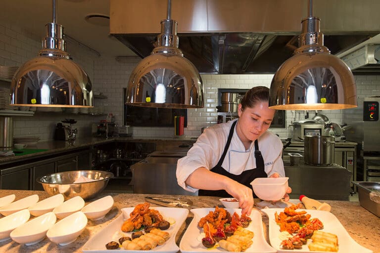 Gourmet dining experience.