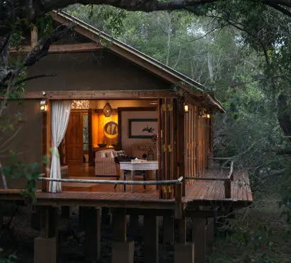 The Dog House suite at Tongabezi Lodge.