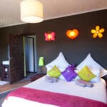 Colourful and vibrant suites are generously sized and have en suite bathrooms.

