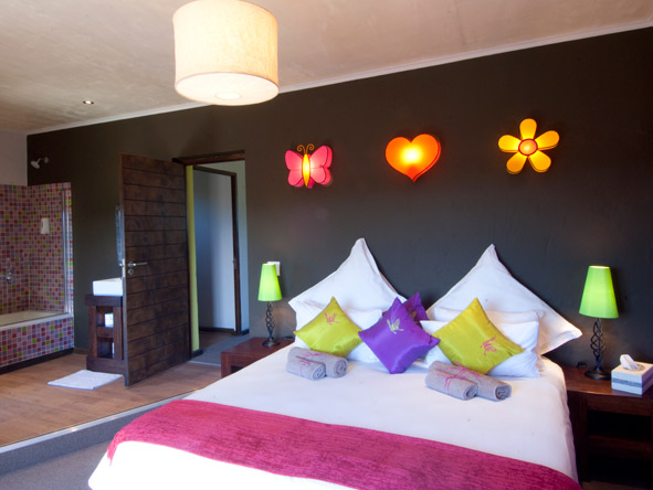 Colourful and vibrant suites are generously sized and have en suite bathrooms.
