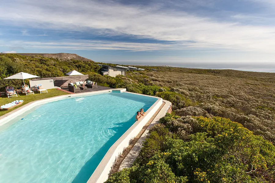 Maravillosas vistas que se pueden disfrutar desde la terraza del Forest Lodge o desde la piscina infinita.