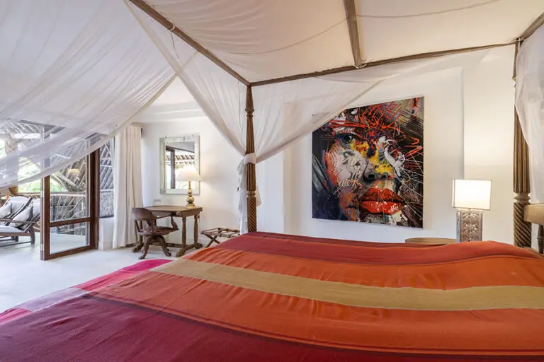 Interior de la villa de la playa.